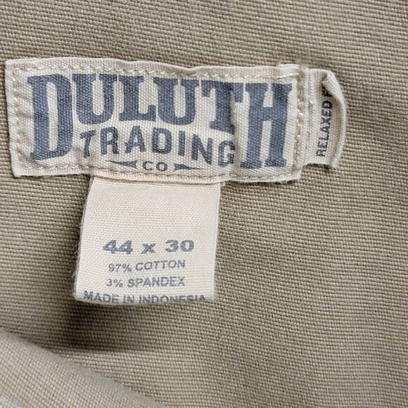 Duluth Trading Co Men's 43x30* Desert Khaki Flex Fire Hose Relaxed Fit 5-Pocket - Picture 2 of 10